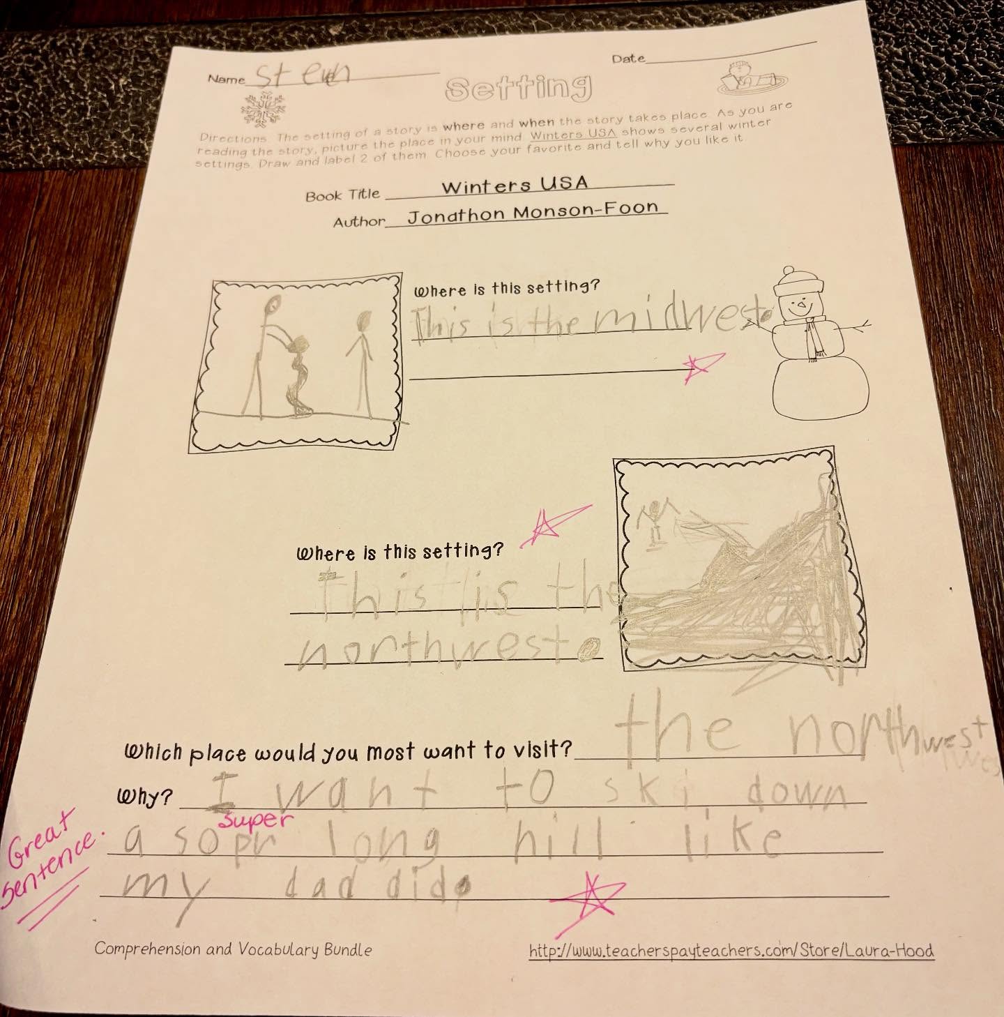 You know it’s time when your kid’s homework is about skiing! 
Don’t worry buddy, ski season is coming quickly!

For those of you that procrastinate (like myself), we are approximately 5 weeks out from Christmas! We still have availability in our next batch that will easily make it before then!